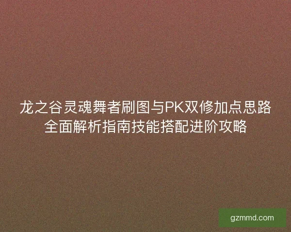 龙之谷灵魂舞者刷图与PK双修加点思路全面解析指南技能搭配进阶攻略